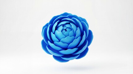 Captivating Blue Flower Blossom: A Stunning Floral Art Piece.