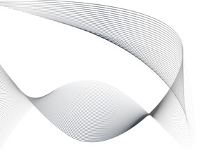 曲線・流線・ウェーブ背景　黒