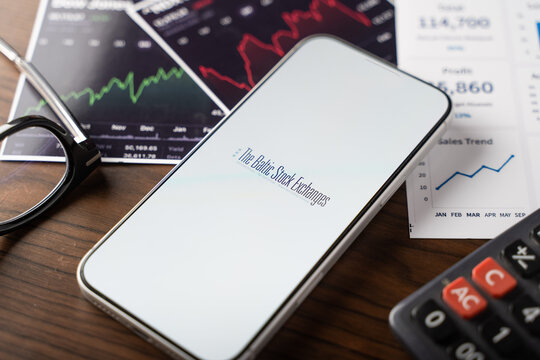 The baltic stock exchange logo is displayed on the screen of a smartphone, in Bangalore, India, on February 12, 2026

