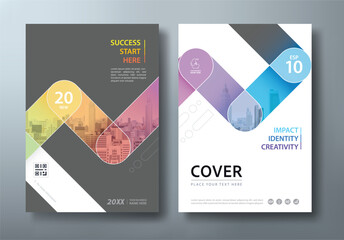 Annual report brochure flyer design template vector, Leaflet, presentation book cover templates, layout in A4 size