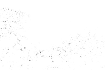 white pixelated outlines form an organic, wave-like or foamy liquid water shape transparent...