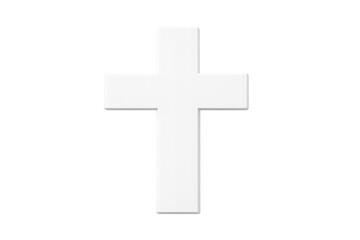 Obraz premium White christian cross representing faith, spirituality, and religious devotion. Ready for use with a transparent background