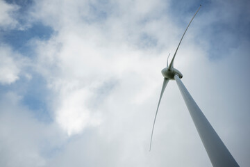 Directly Below Shot Wind Turbine