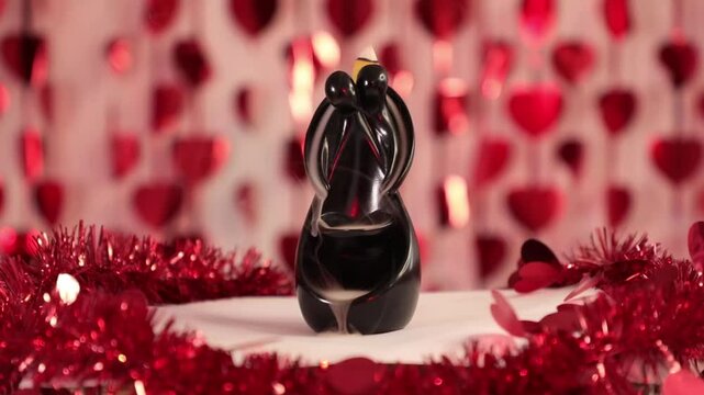 christmas decoration on red background