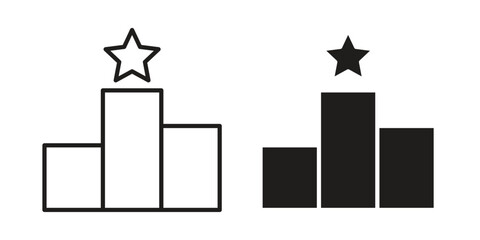 Competition icon. simple thin line icon vector illustration pack on white