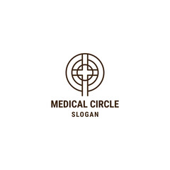 Medical circle logo template vector illustration design