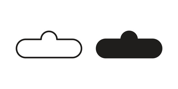Euro hook icon. simple thin line icon vector illustration pack on white