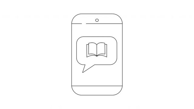 Online Learning Concept - Smartphone with Book Icon.