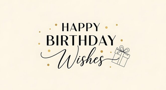 Happy birthday wishes greeting card