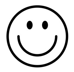 Fototapeta premium Simple Black Smile Face Icon isolated on transparent background 