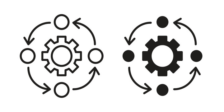 Methodology icon. simple thin line icon vector illustration pack on white