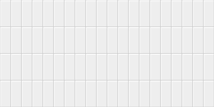 White vertical tile seamless pattern for subway wall and bathroom. Ceramic mosaic for kitchen backsplash and floor. Abstract simple texture, white background with vertical tiles. Vector illustration