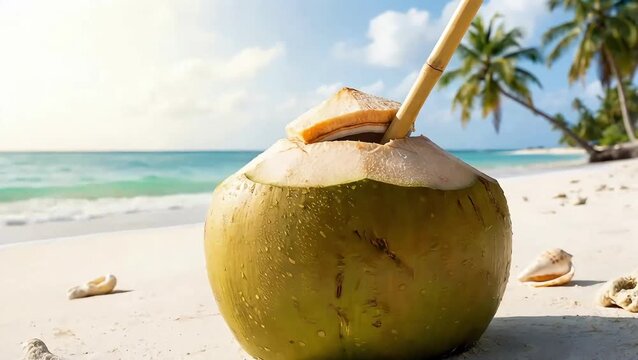 coconut on the beach