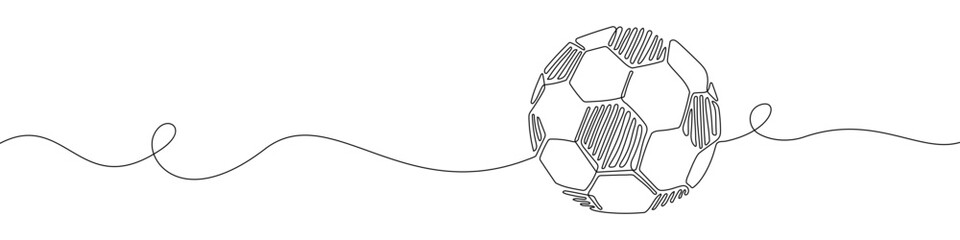 Fototapeta premium Vector pencil drawing illustration of soccer ball on white background. Football symbol. Athletic tool for healthy training and exercise. Hand drawn style design of sport equipment icon with line