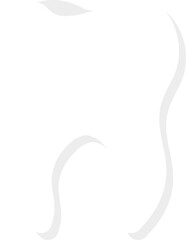 Obraz premium Healthy white tooth illustration on a black background, representing dental care and hygiene