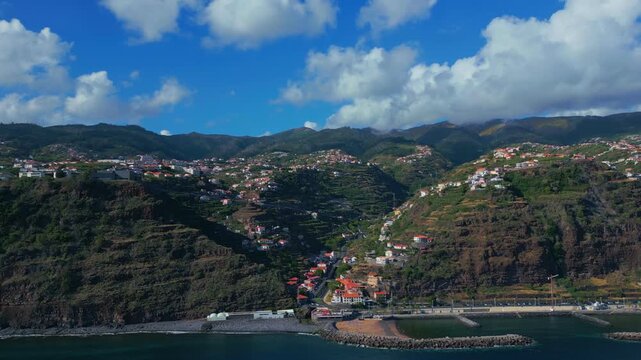 Calheta Hillside Properties, Picturesque Valley Landscape, Aerial View