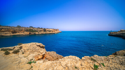 Cala Figuera, Sa Cala, Santany&iacute;, Mediterranean Sea, Mallorca, Islas Baleares, Spain, Europe