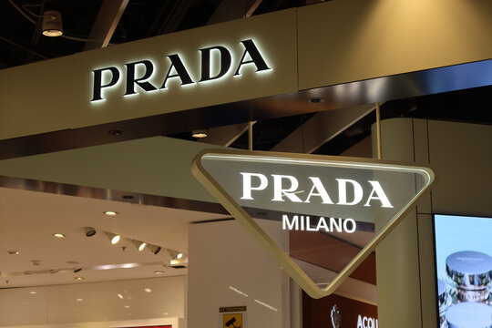 PRADA shop at Milano Malpensa Airport (MXP) in Milan, Italy on May 21, 2025
