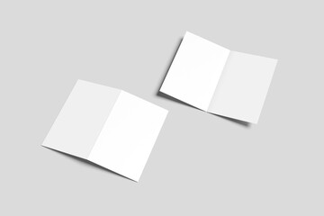 Folded Business Card Mockup 