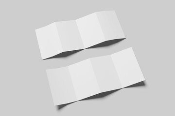 Four fold brochure mockup
