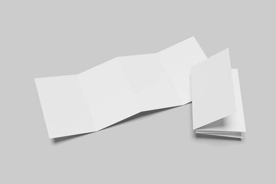 Four fold brochure mockup