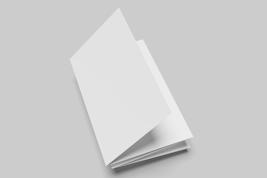 Four fold brochure mockup