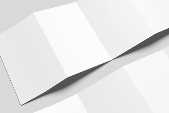 Four fold brochure mockup