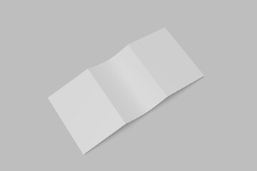 Blank A5 Trifold Brochure Mockup