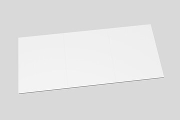 blank trifold brochure mockup.  3D rendering object  © stock