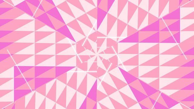 Pink Geometric Pattern Animation Background.
