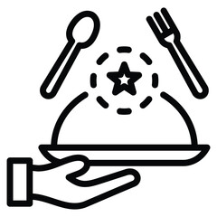 Specialty Restaurant Icon Line Vector Illustration