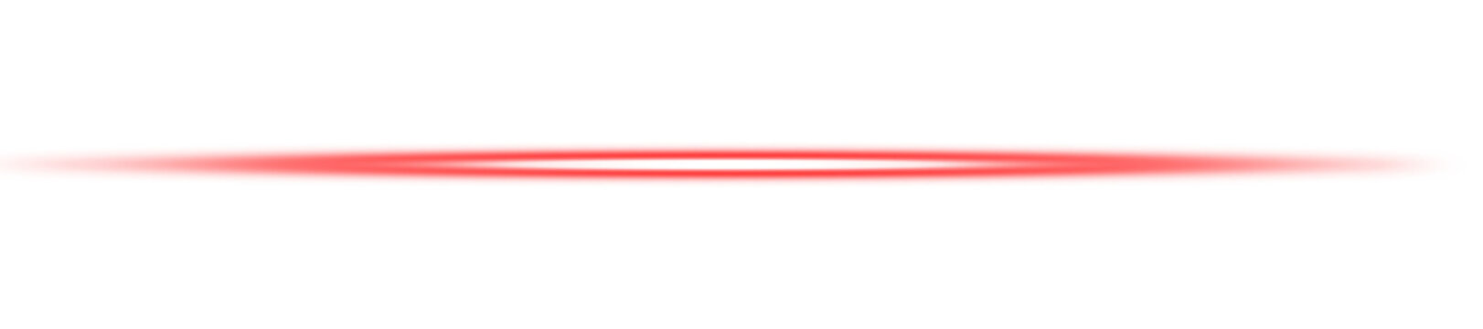Red laser light beam, abstract glowing horizontal line effect, technology, speed, futuristic design