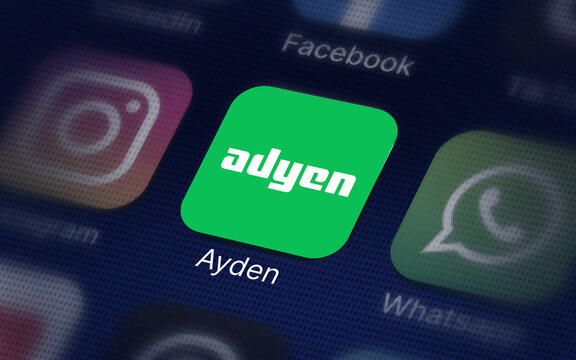 Ayden Company logo on the smartphone	
