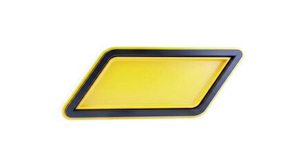 Yellow Rhombus Shape with Black Border