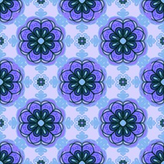 Seamless pattern with flowers 