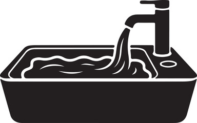 water sink icon on white background.