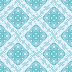 Fototapeta premium Seamless pattern with flowers 