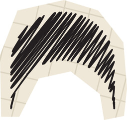 Naklejka premium Scribble cutout scrapbook sticker