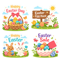 Fototapeta premium happy easter element vector