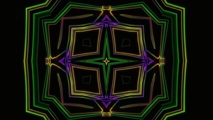 Vibrant Neon Geometric Pattern Design Element.