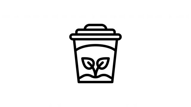 compost bin animated icon