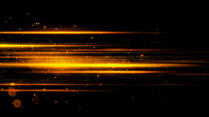 金色に輝く光線・黒背景