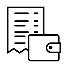 Receipt icon vector. Invoice illustration sign. Claim check symbol or logo.