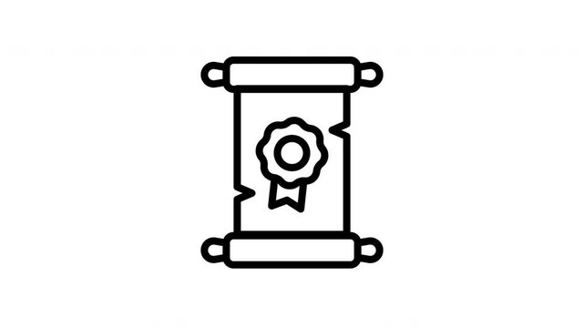diploma animated icon