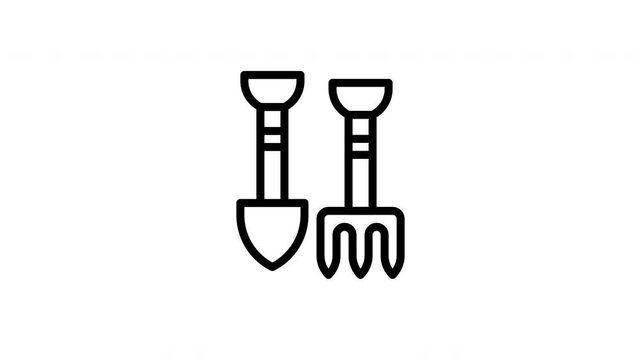 garden fork animated icon