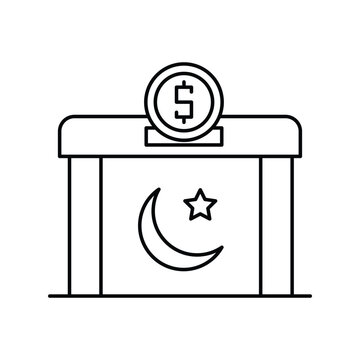 Tithe icon with white background vector stock illustration