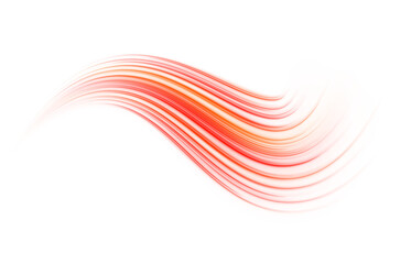 Obraz premium Bright red neon highway twists through dark night. Light trails curve and sparkle. Sparks fly along the path, radiating speed and energy. Futuristic high-speed road full of motion. PNG