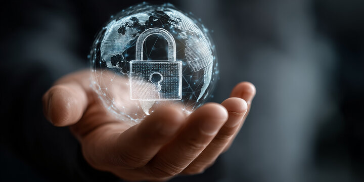 Information Security Technology &ndash; Secure Network Lock Symbol Background