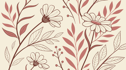 Fototapeta premium seamless floral background