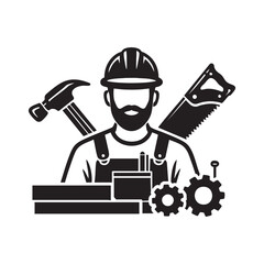 Carpenter Icon Vector Illustration